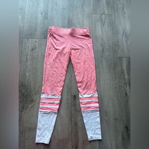 Bombshell Sportswear Pink and White Leggings